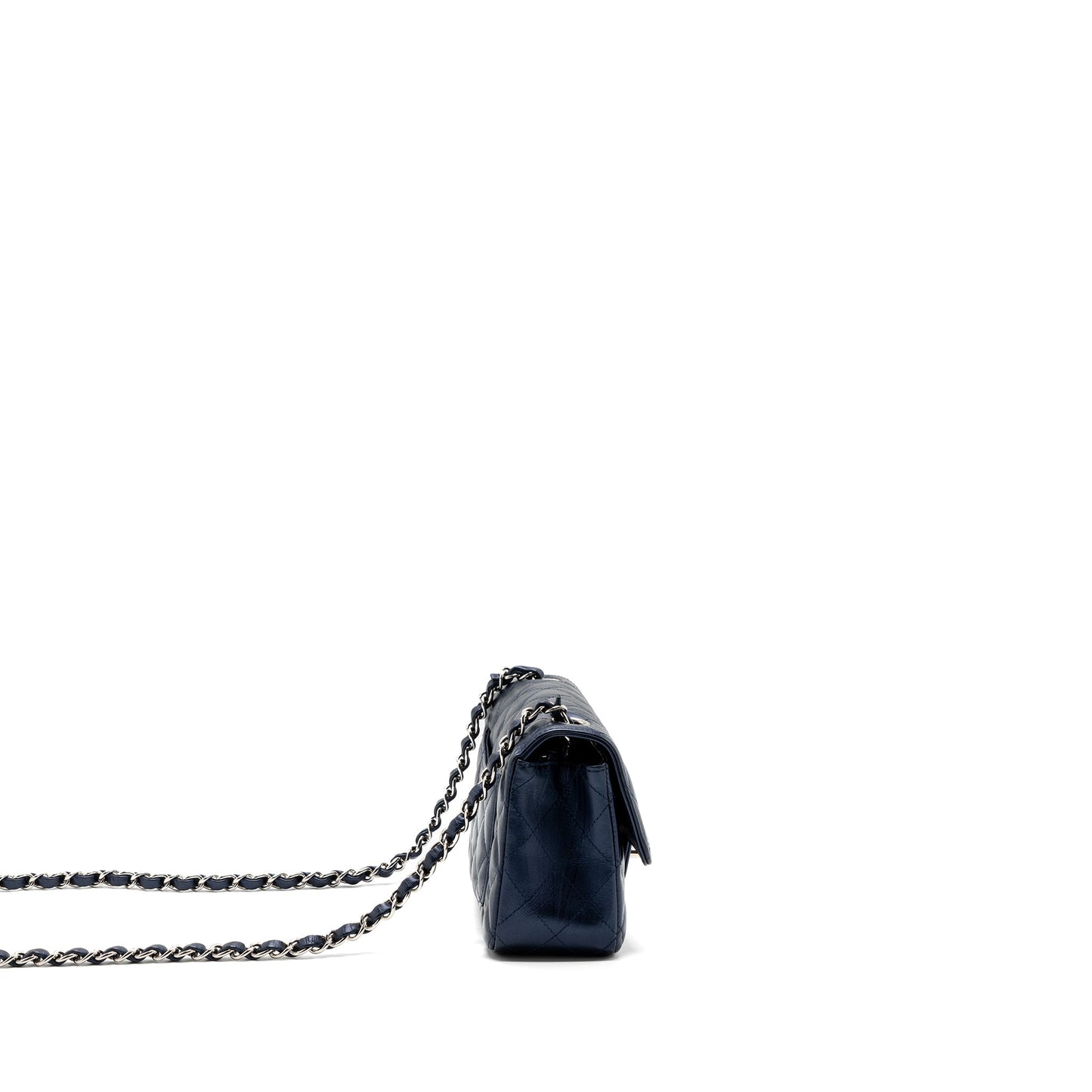 Chanel mini rectangular flap bag calfskin limited dark blue