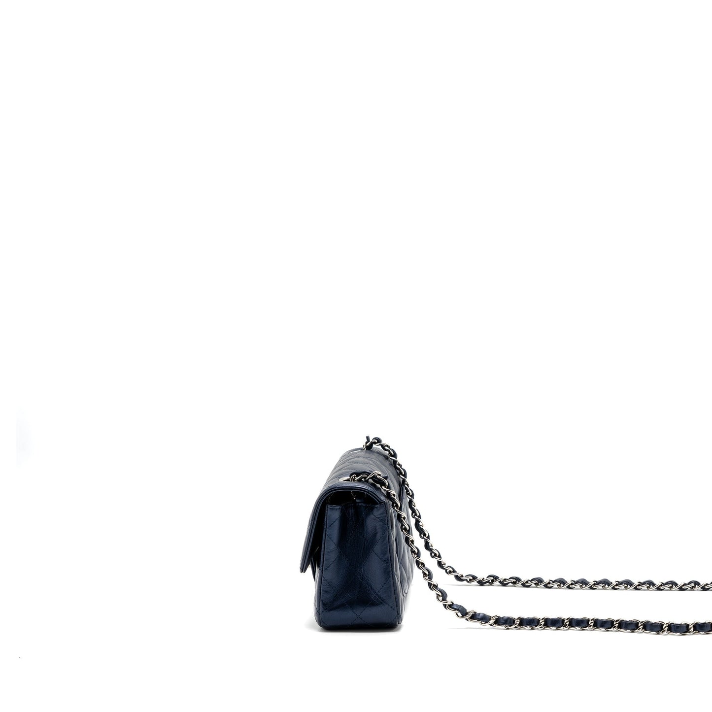 Chanel mini rectangular flap bag calfskin limited dark blue