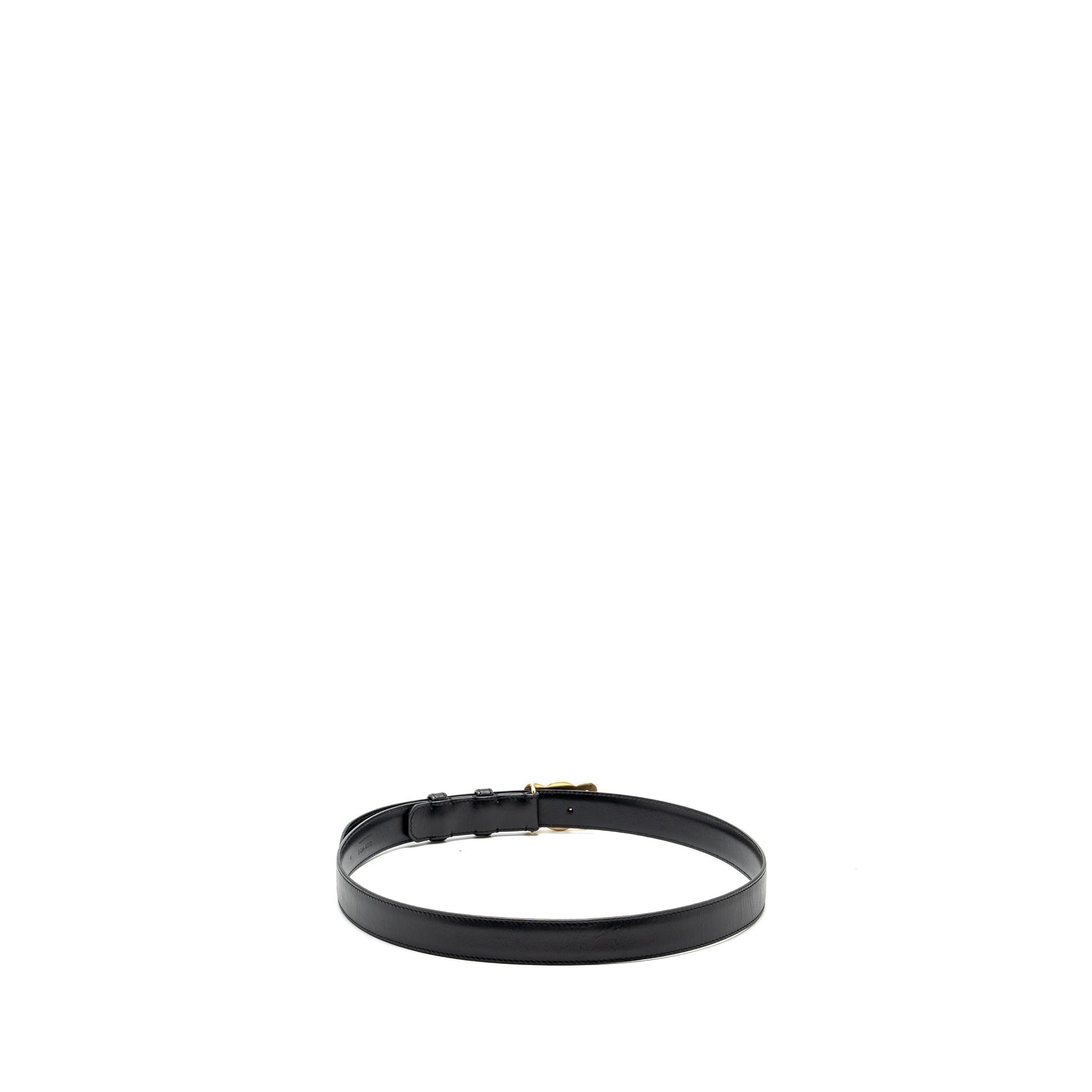 Celine size Medium Triomphe belt calfskin black GHW