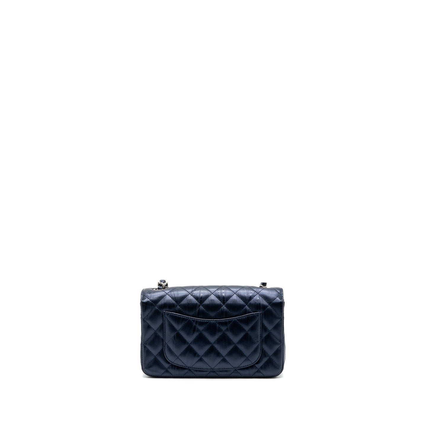Chanel mini rectangular flap bag calfskin limited dark blue