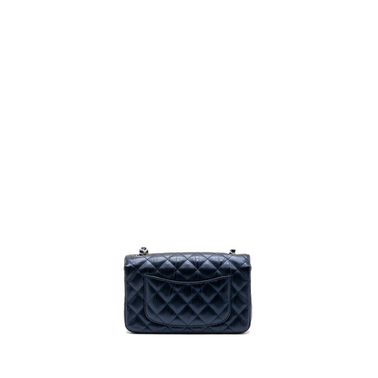 Chanel mini rectangular flap bag calfskin limited dark blue