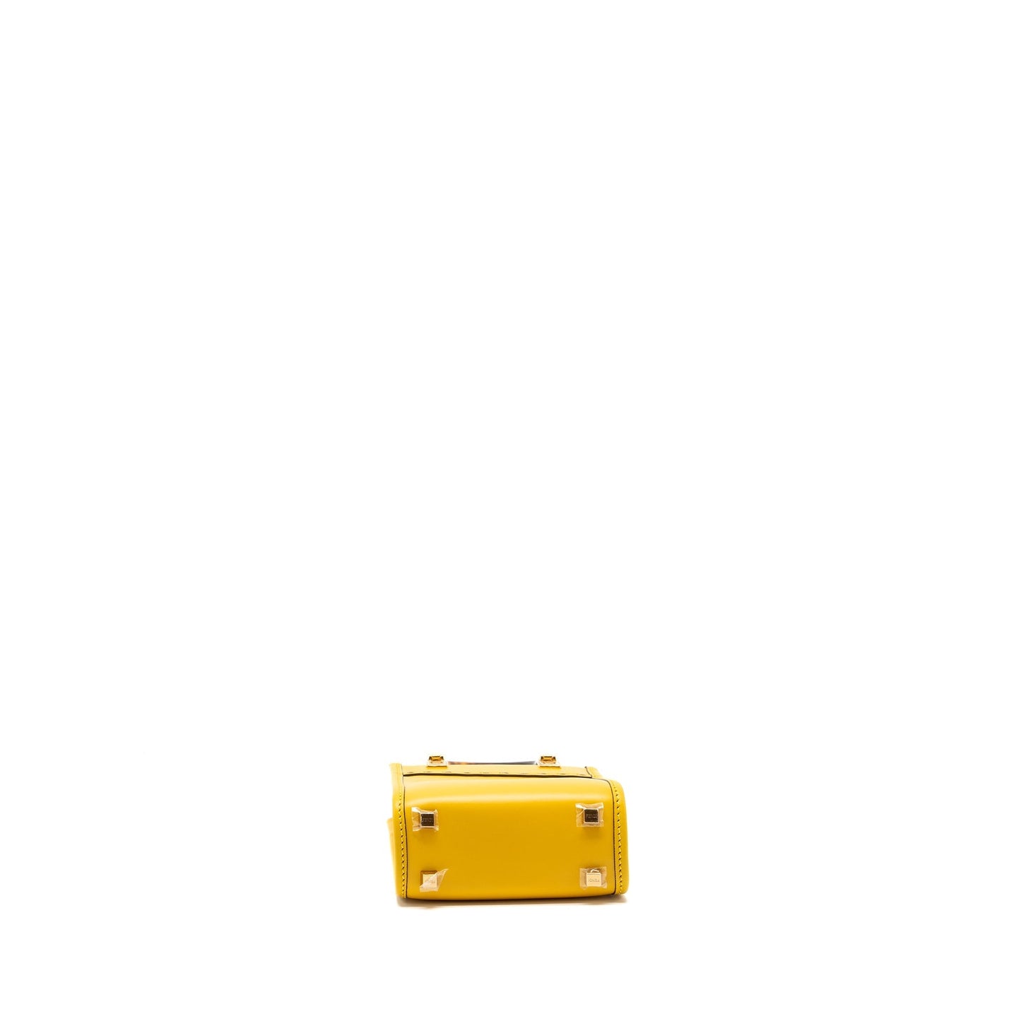 Fendi Mini Sunshine Shopper Calfskin Yellow