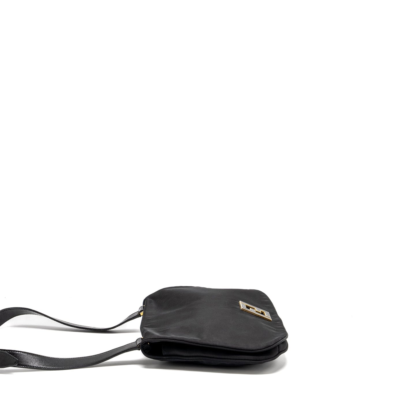 Fendi   Flap Mini Purse Nylon Black