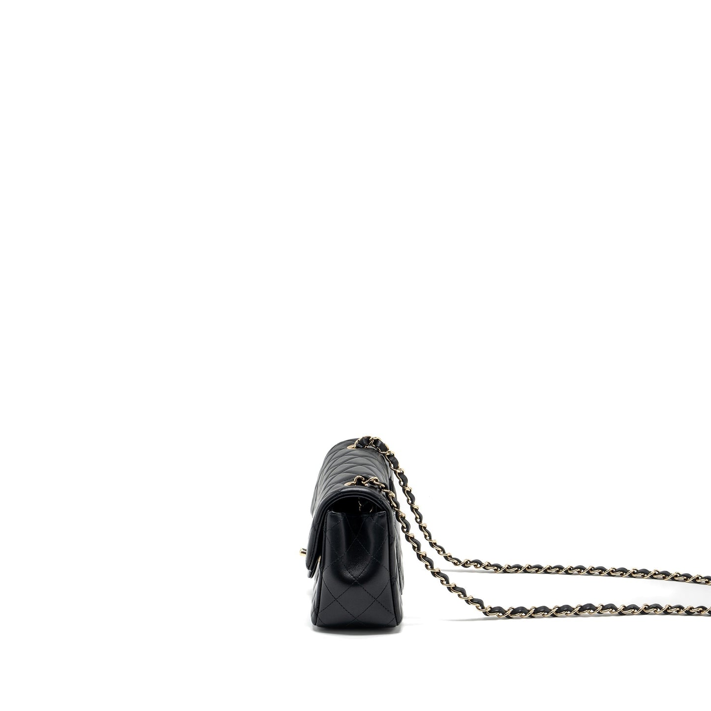 Chanel Mini Rectangular Flap Bag Lambskin Black L