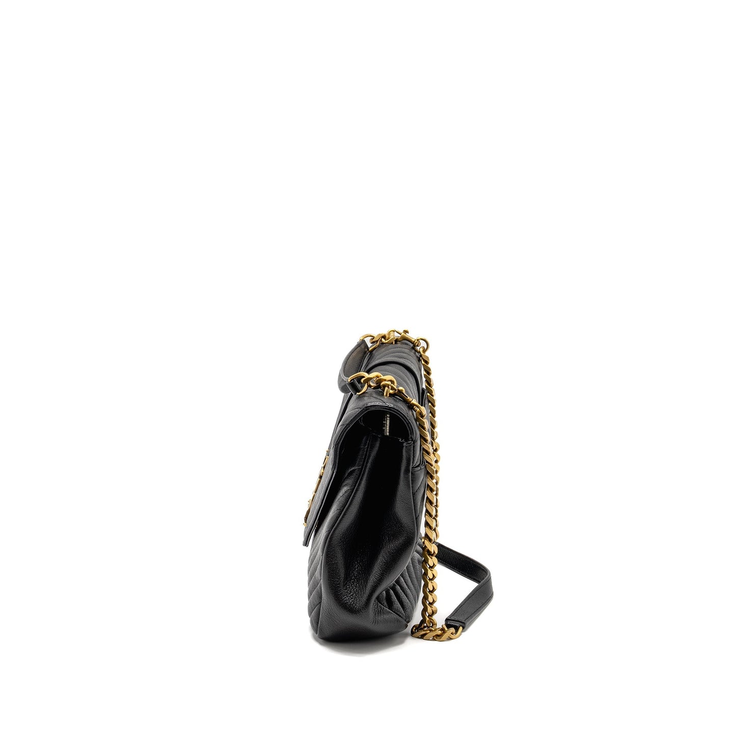 Saint Laurent/ Large College Purse Matelasse Leather Black