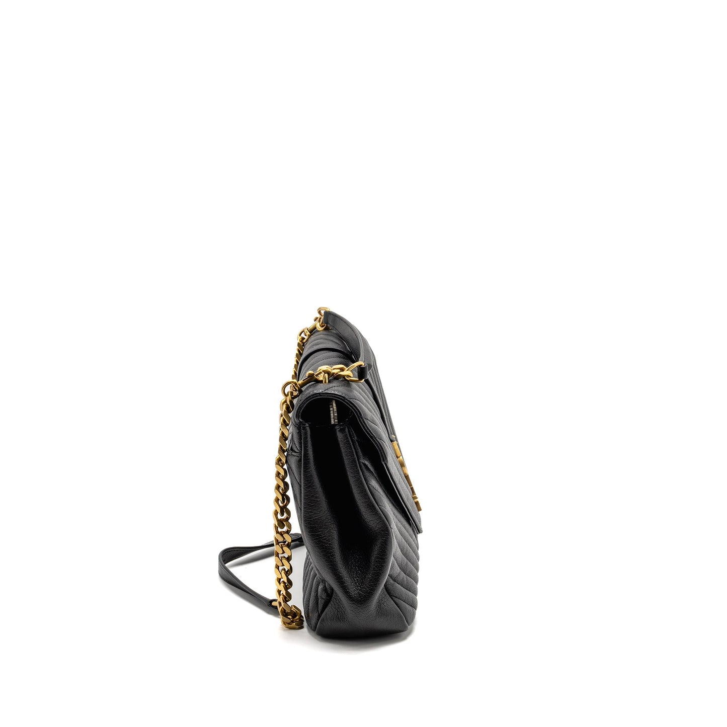 Saint Laurent/ Large College Purse Matelasse Leather Black