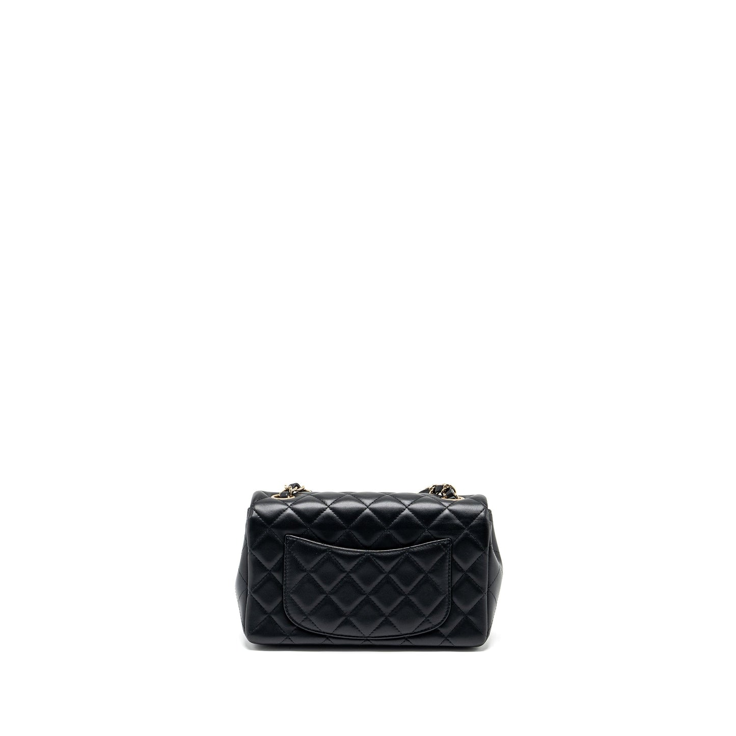 Chanel Mini Rectangular Flap Bag Lambskin Black L
