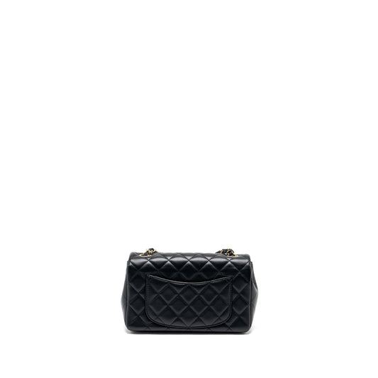 Chanel Mini Rectangular Flap Bag Lambskin Black L