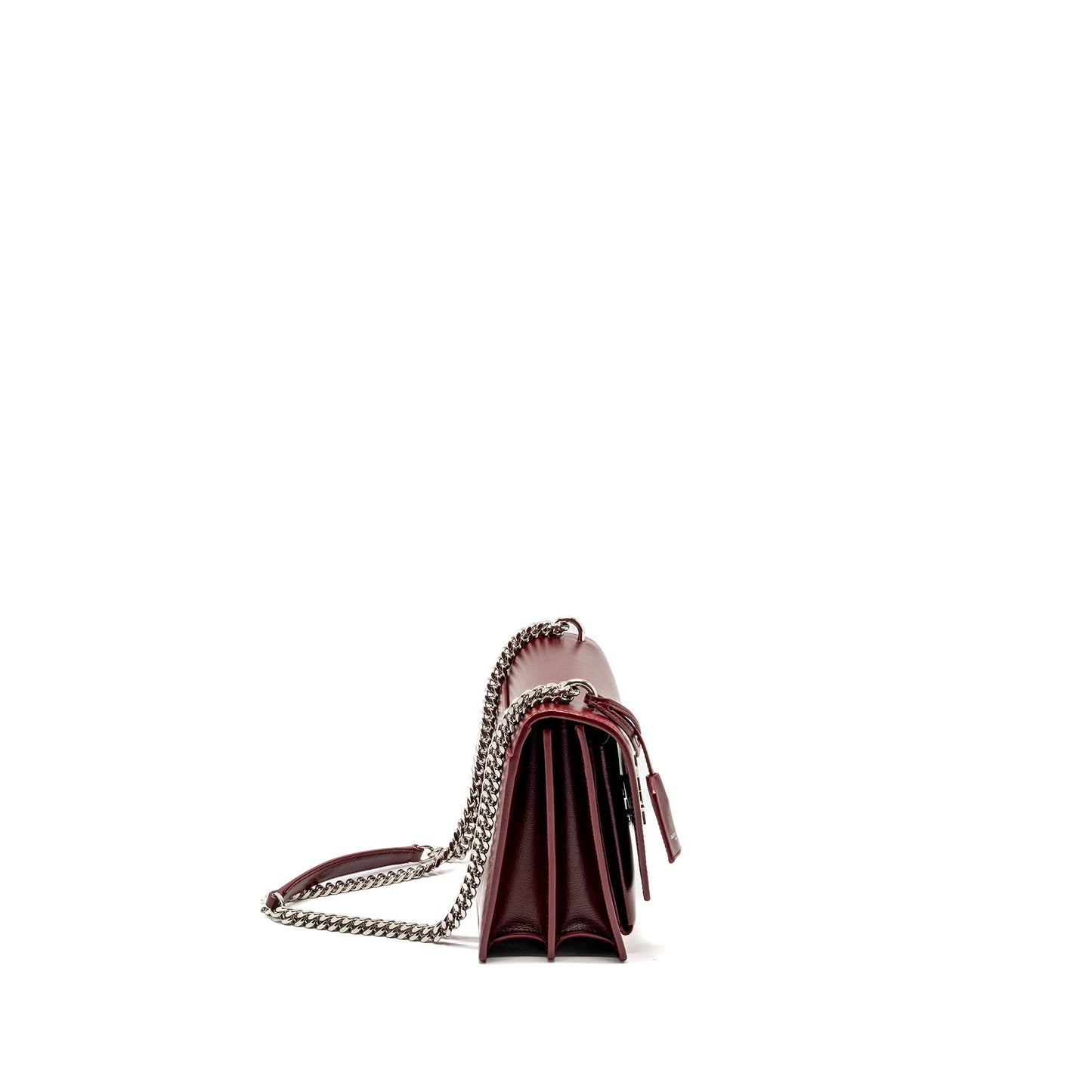 Saint Laurent/ Sunset Purse Calfskin Burgundy