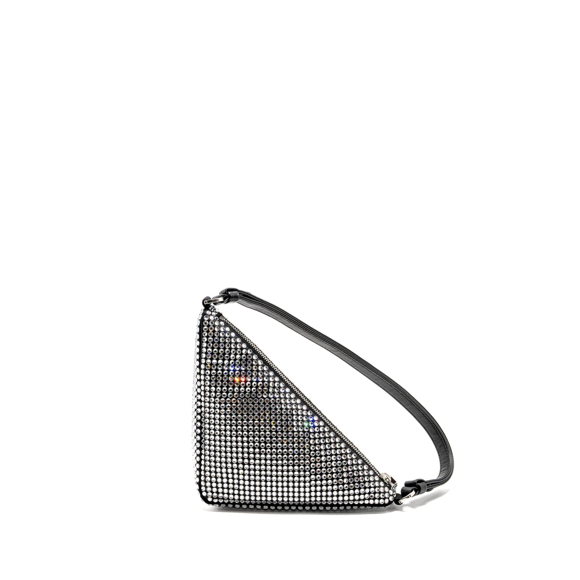 Prada Triangle pouch crystal embellished black