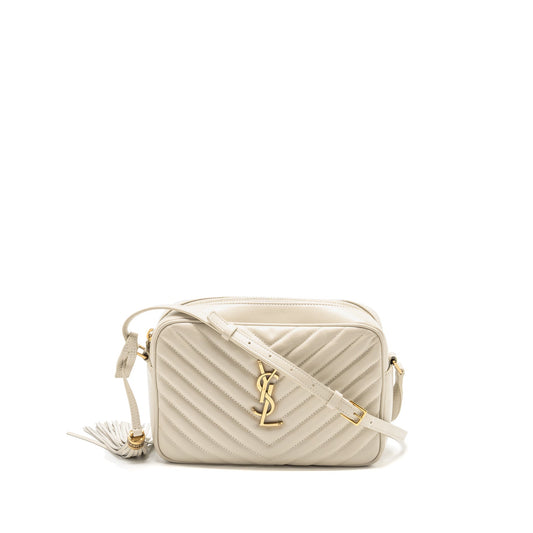 Saint Laurent/ Lou Camera Purse Calfskin White