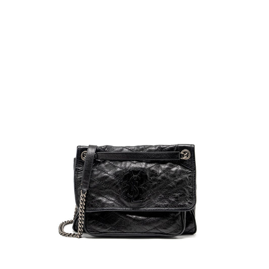 Saint Laurent/ Medium Niki Calfskin Black