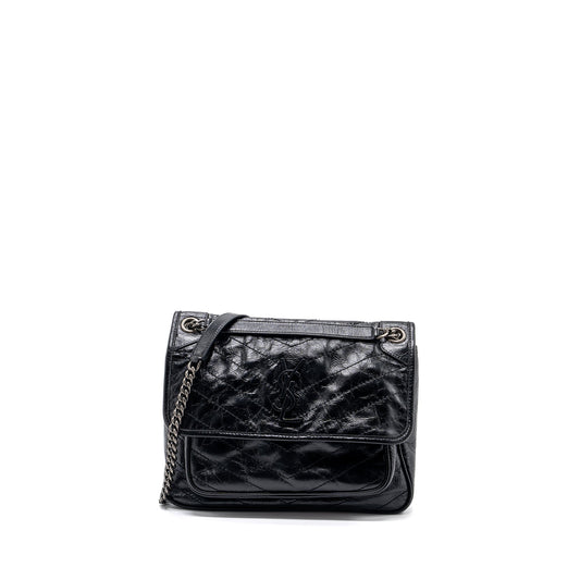 Saint laurent Medium Niki calfskin leather black