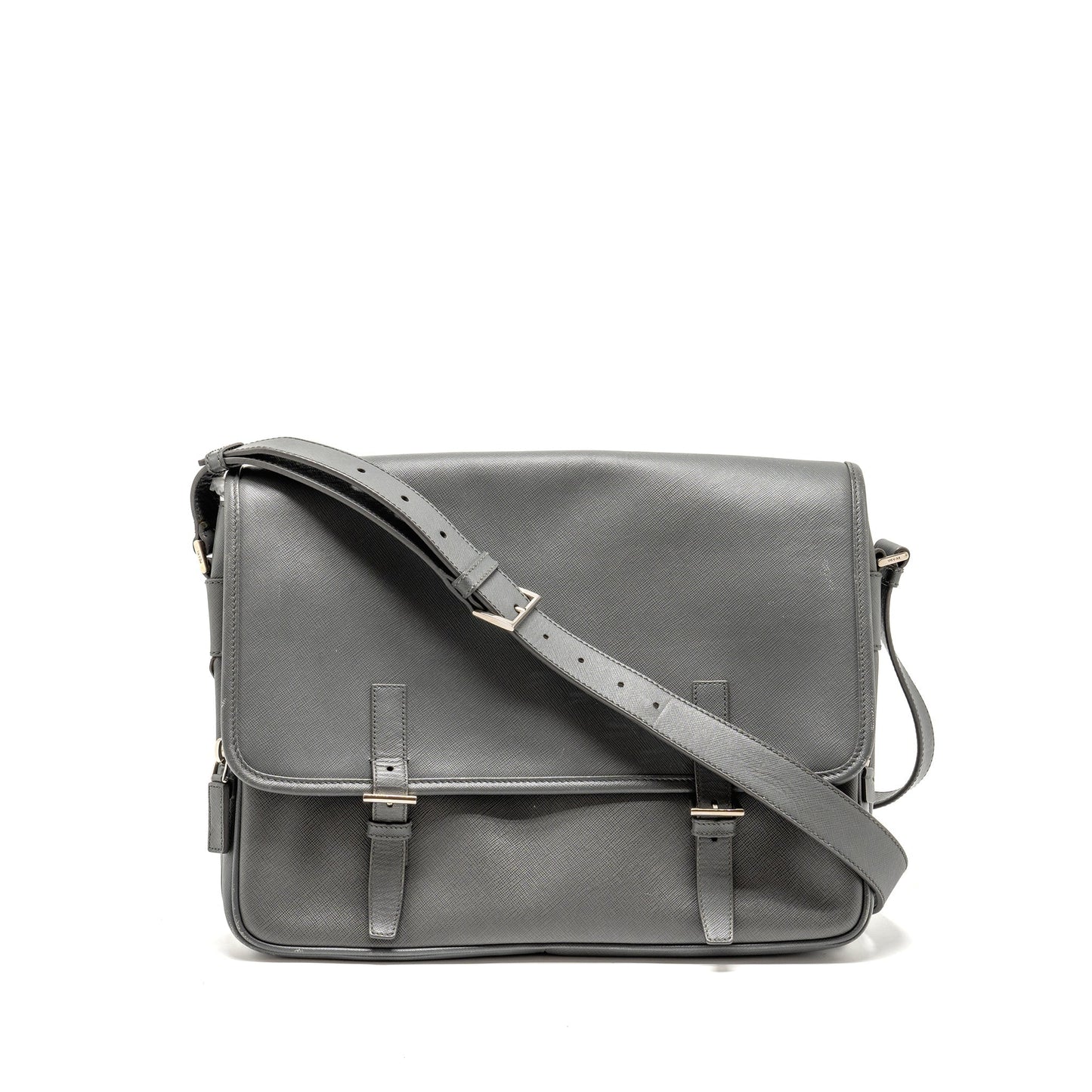 Prada flap messanger Purse caviar grey