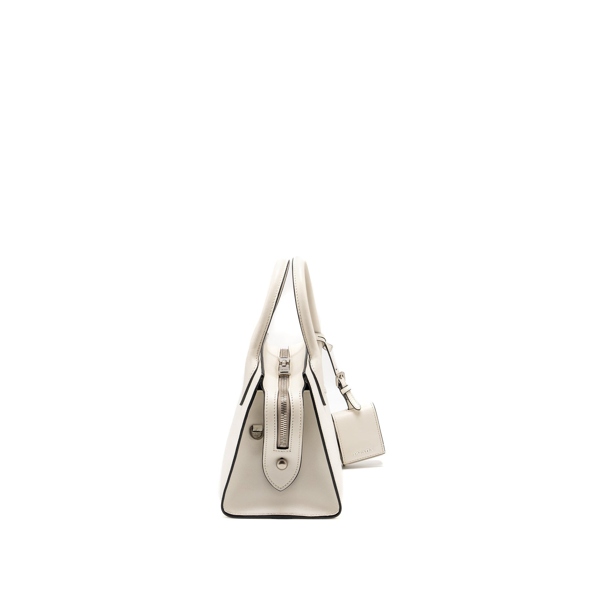 Prada Saffiano Monochrome Purse White