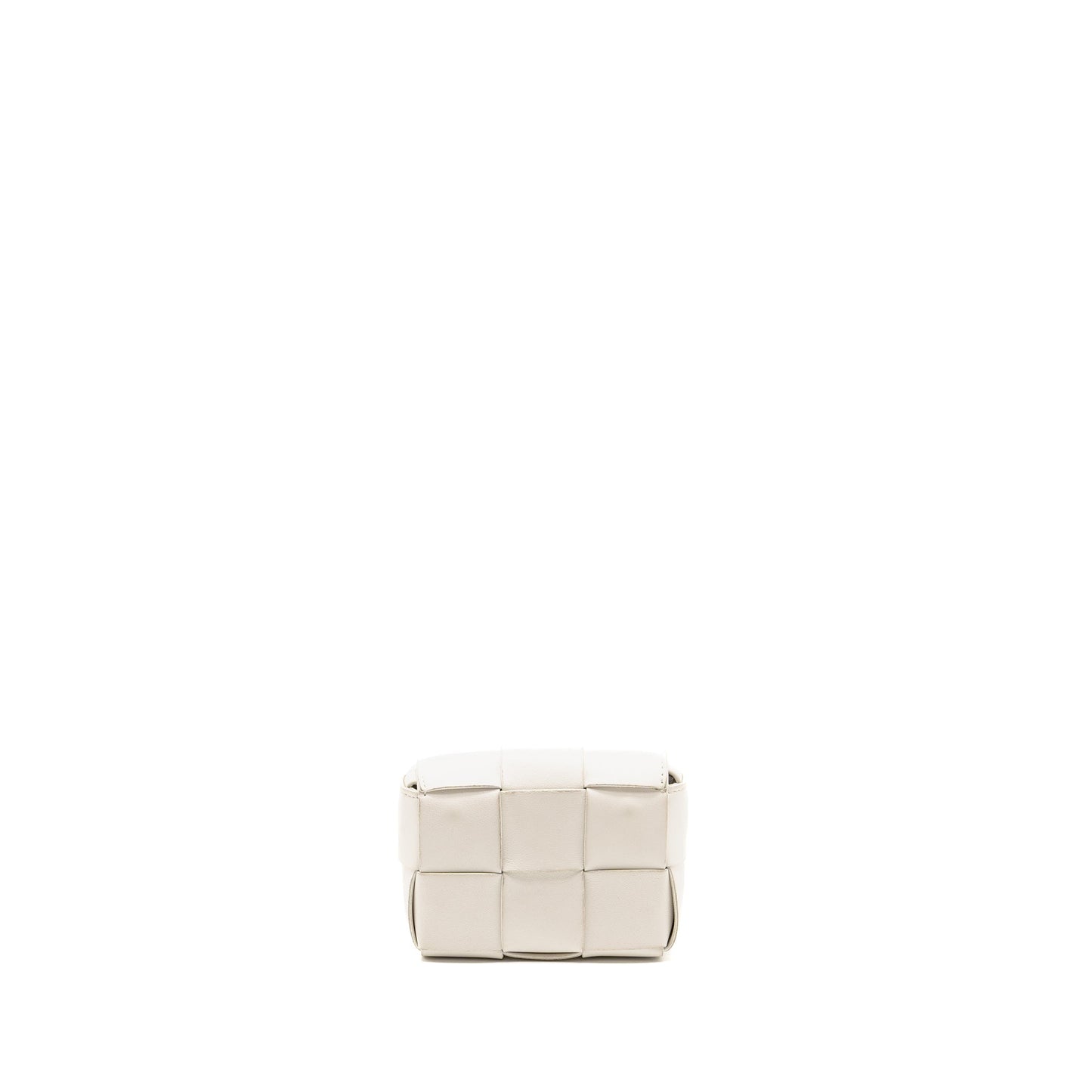 Bottega Veneta Intreccio Cassette Mini Purse Lambskin White