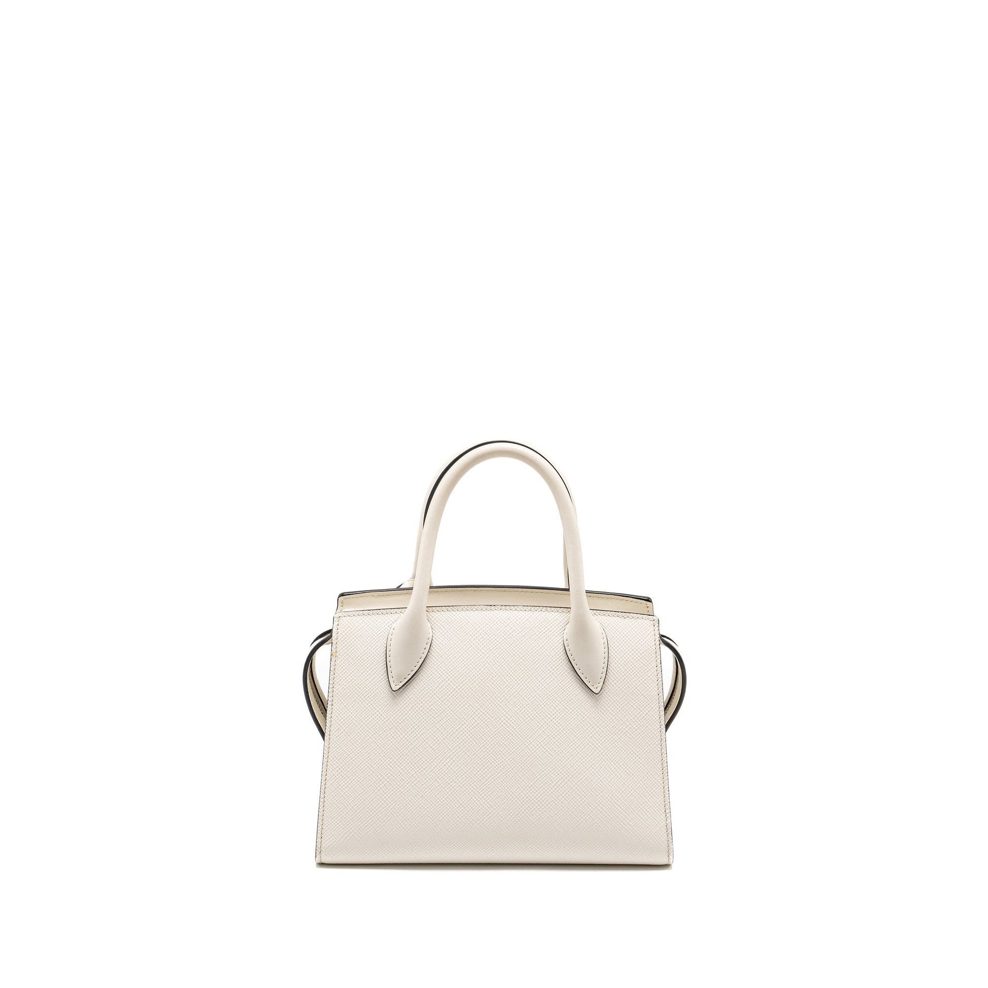 Prada Saffiano Monochrome Purse White