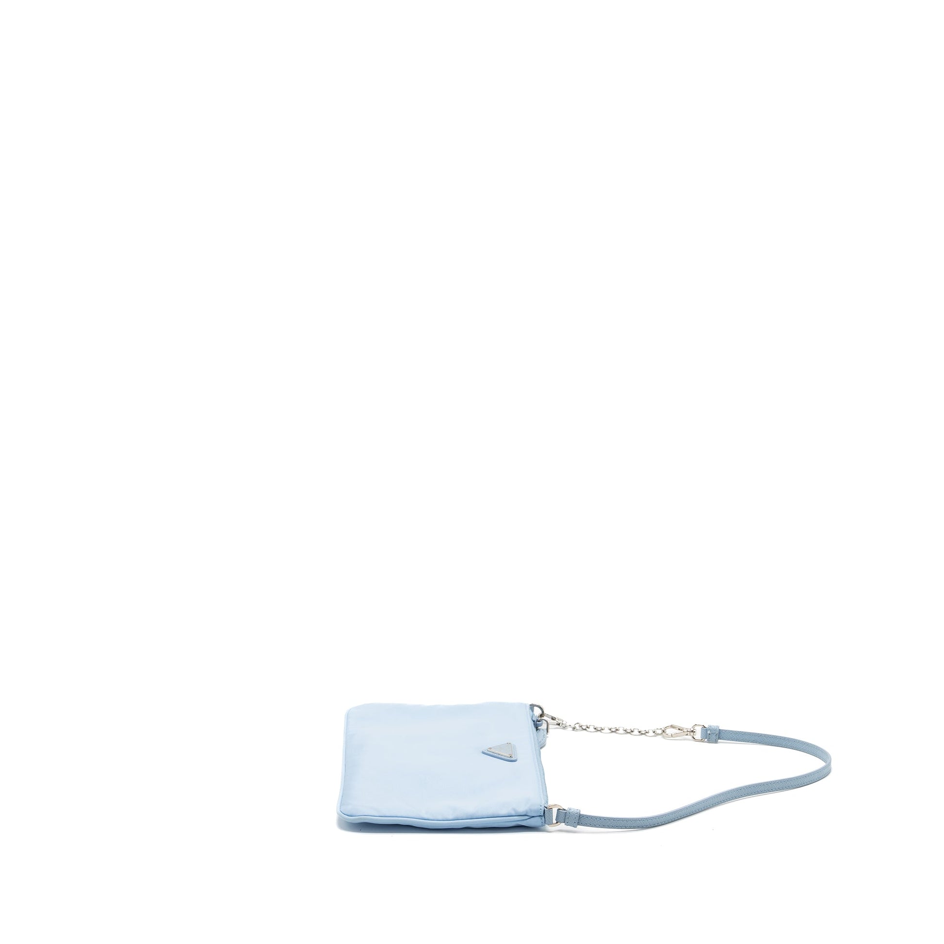 Prada Re-Nylon zip Mini Purse light blue