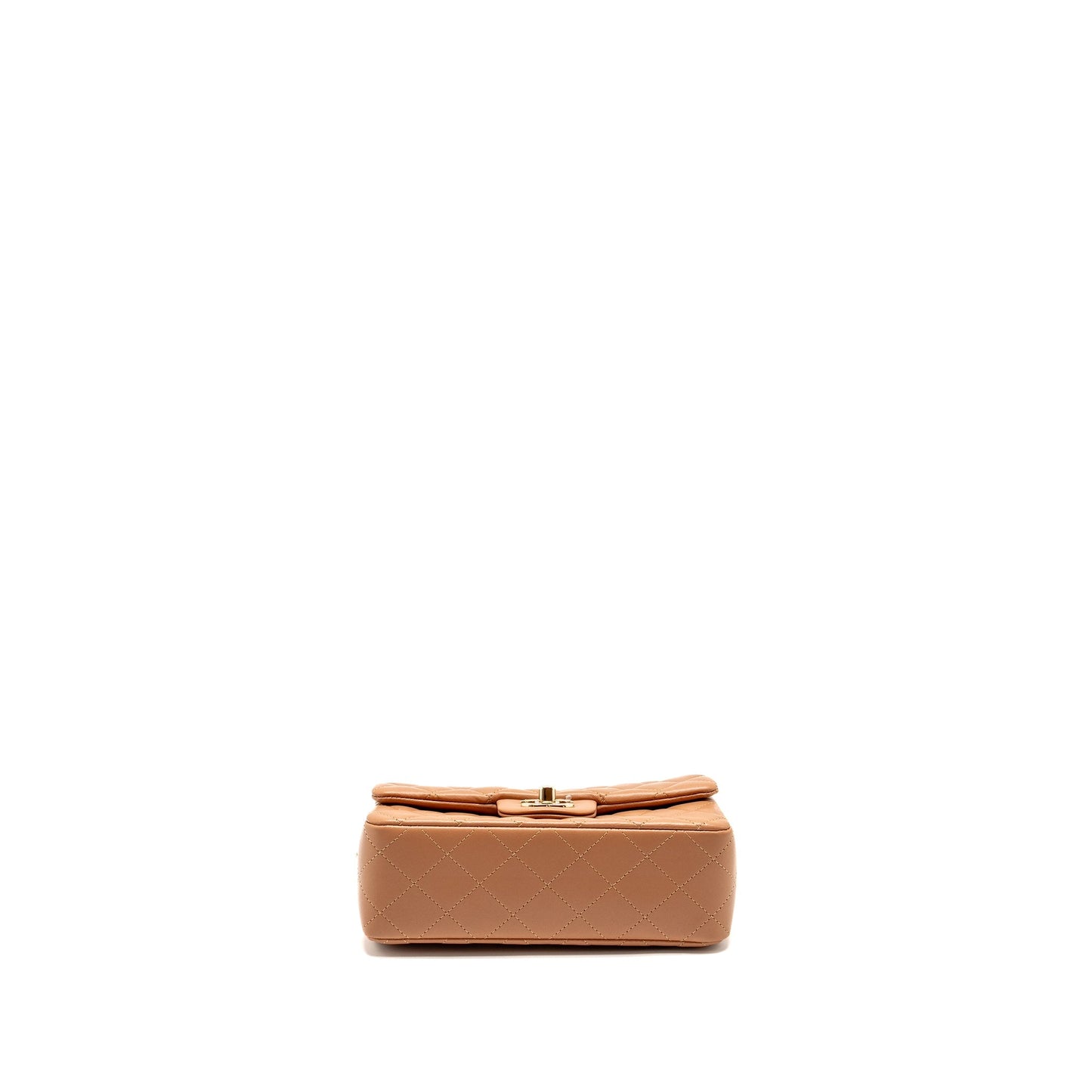 Chanel Mini Rectangular Flap Bag Lambskin Dark Beige L