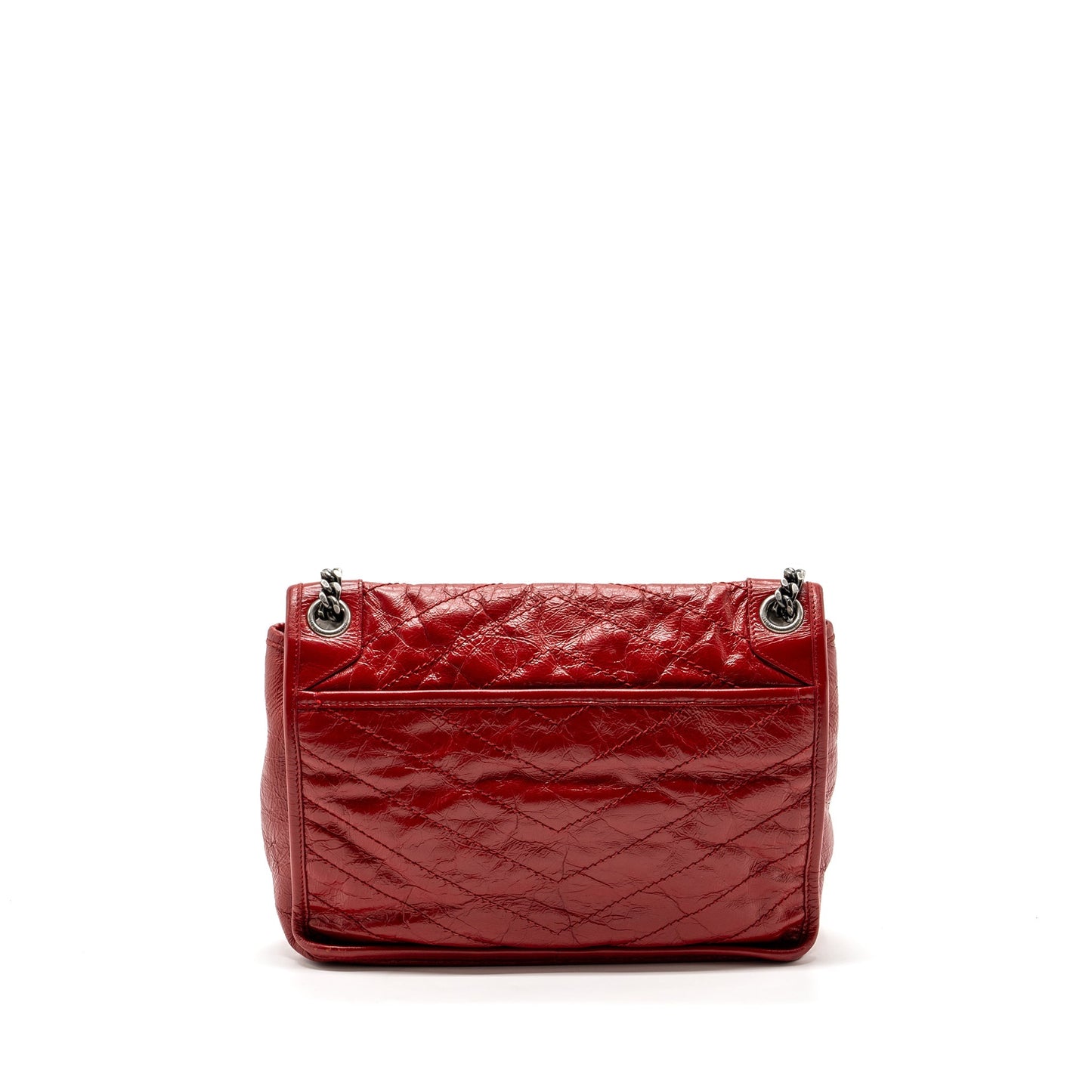 Saint laurent medium Niki Purse of calfskin red ruthenium hardware