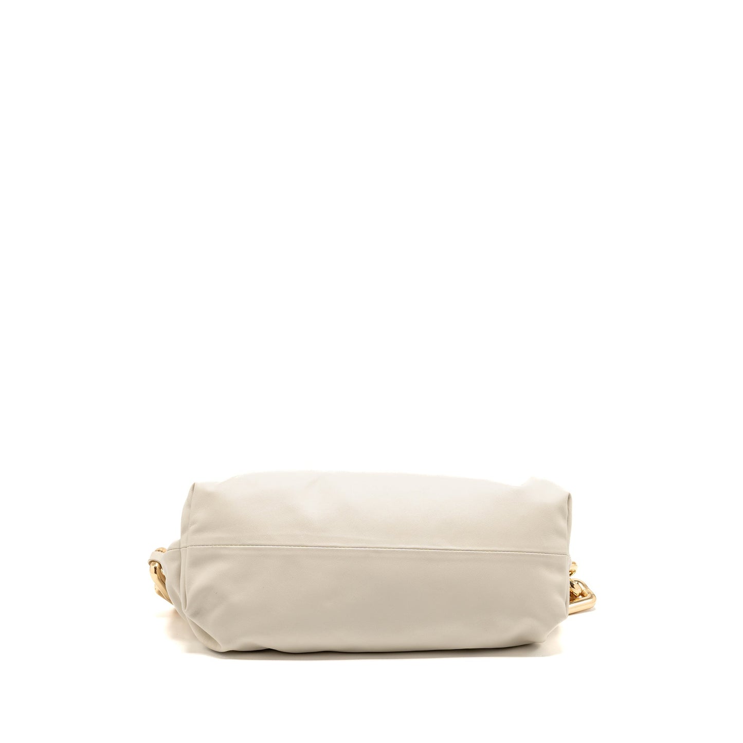 Bottega Veneta Chain Pouch Purse Calfskin White