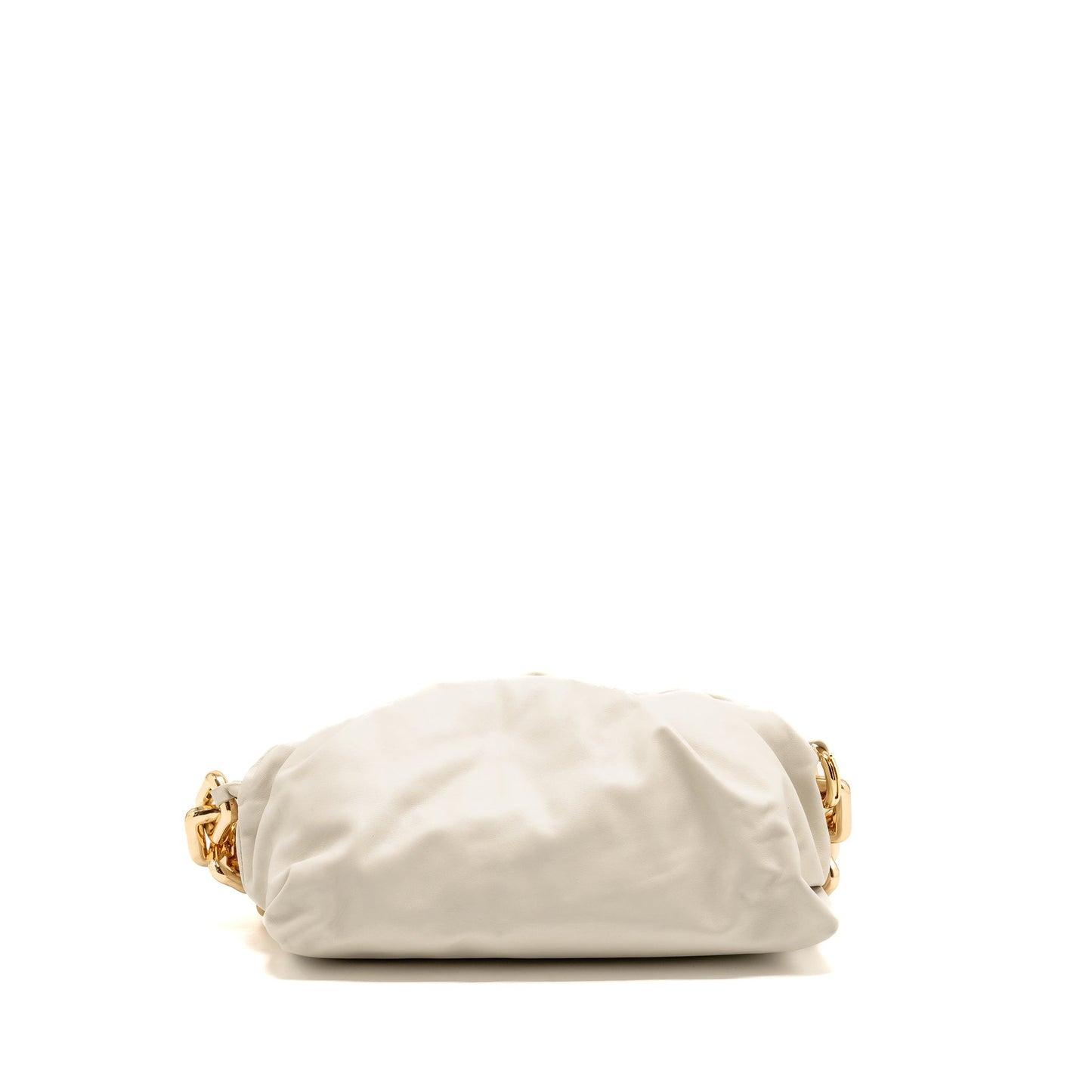 Bottega Veneta Chain Pouch Purse Calfskin White