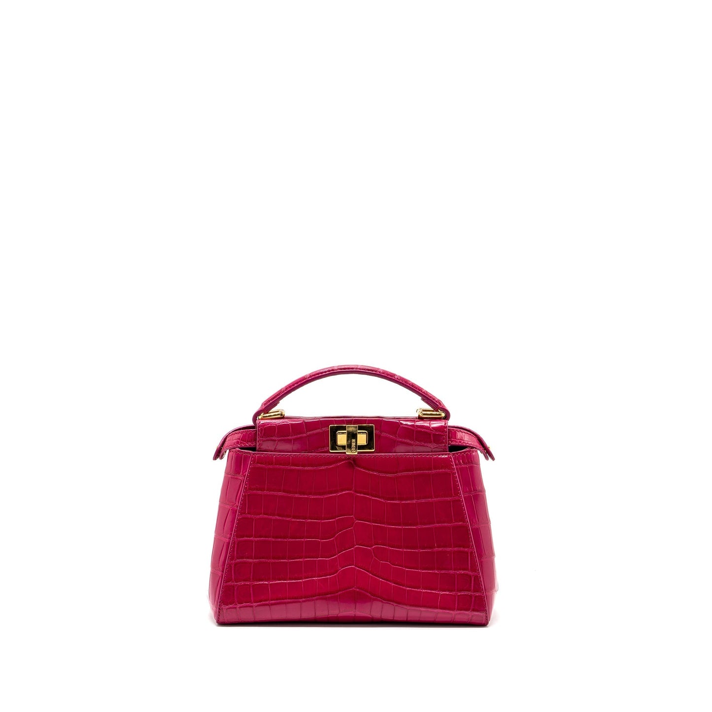 Fendi mini peekaboo Purse crocodile pink
