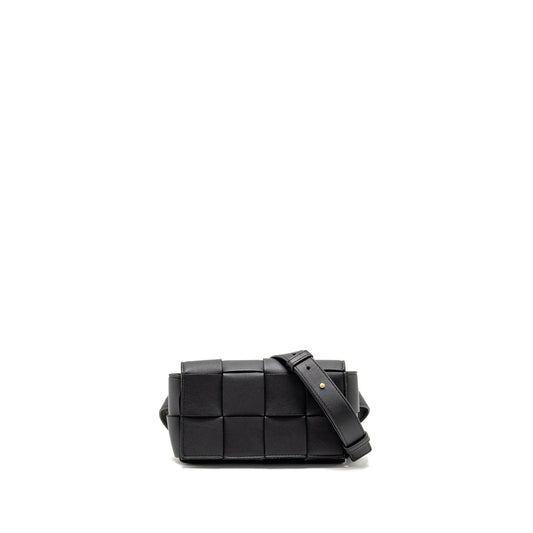 Bottega Veneta Cassette Belt Purse Lambskin Black