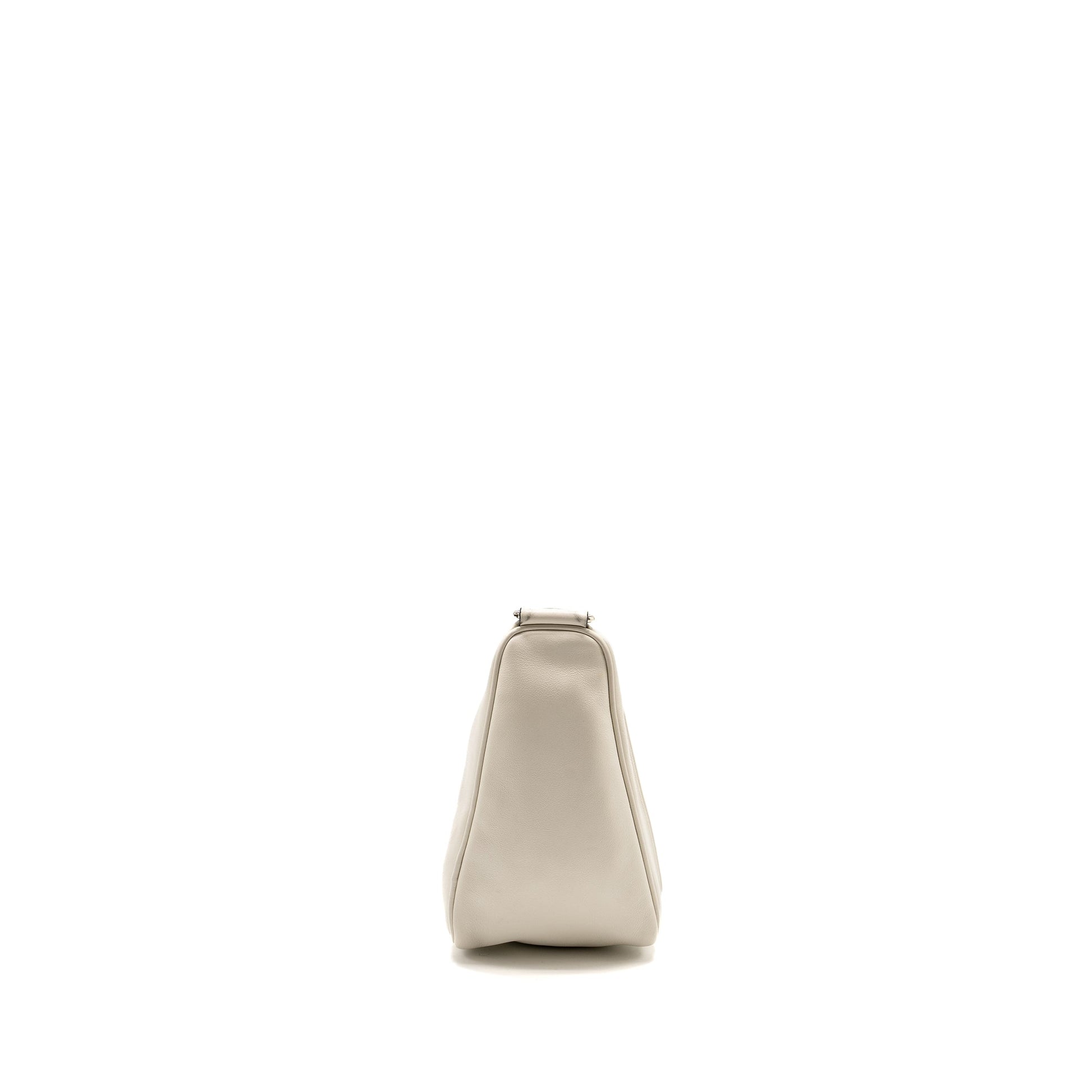 Prada Triangle Mini Purse Leather White