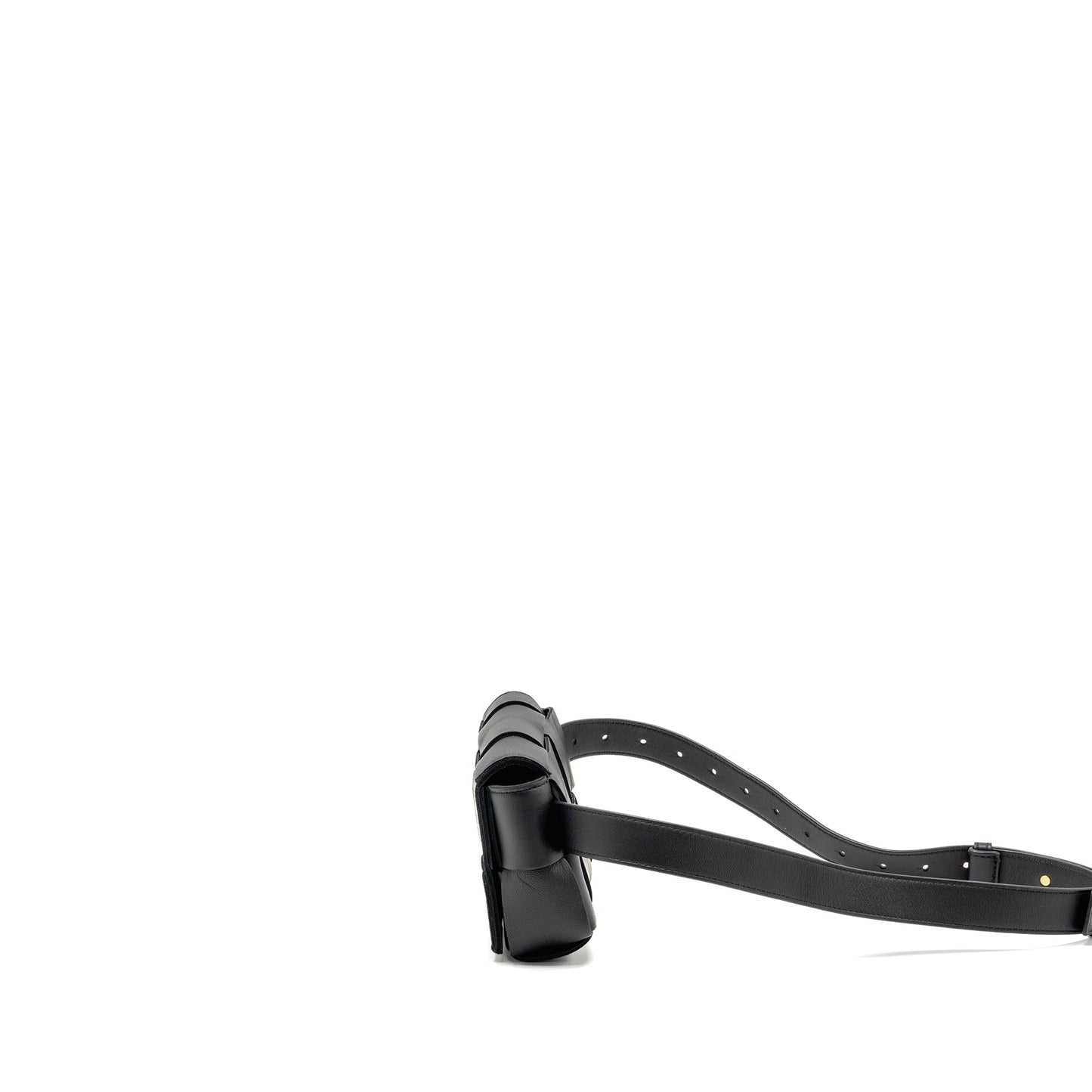 Bottega Veneta Cassette Belt Purse Lambskin Black