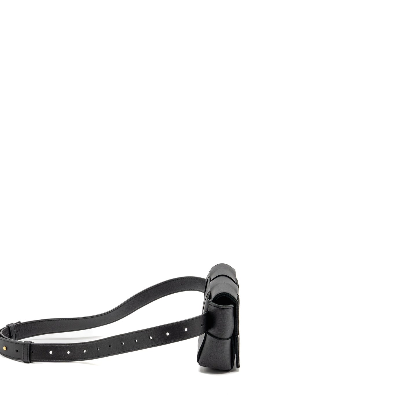 Bottega Veneta Cassette Belt Purse Lambskin Black