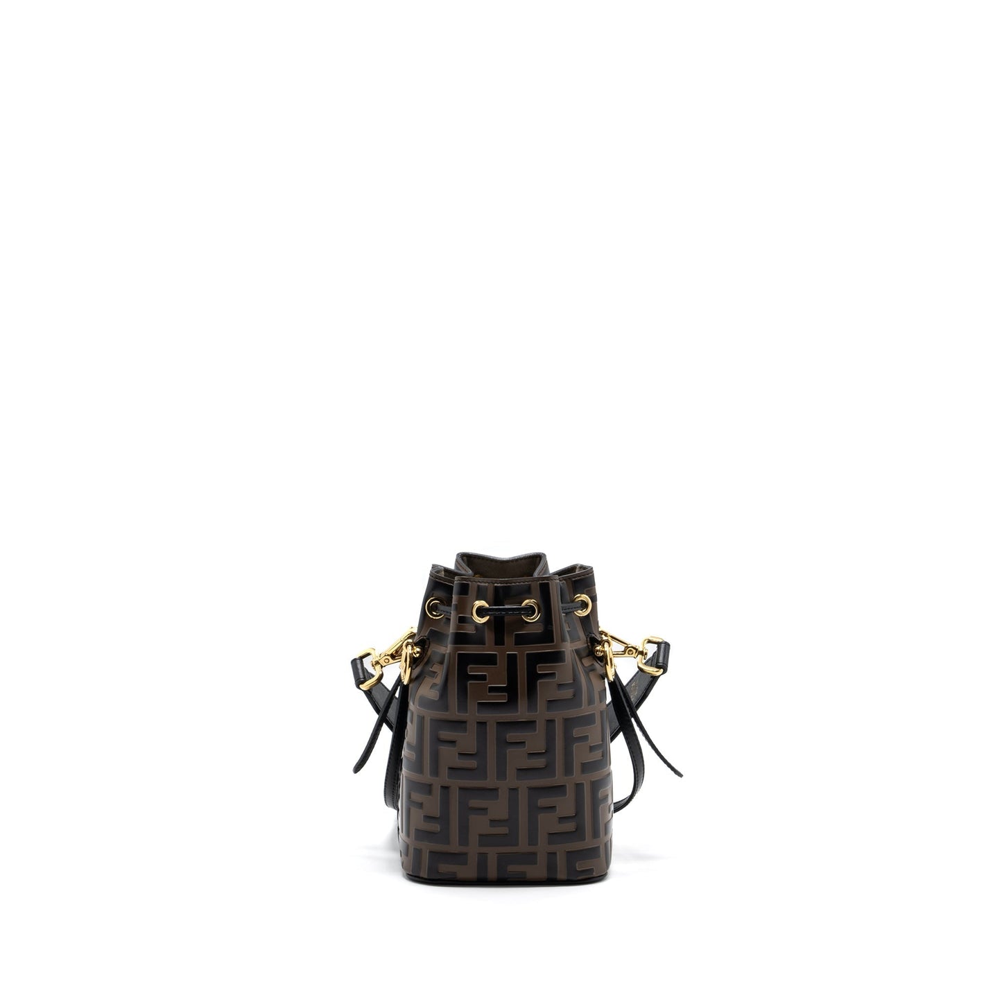 Fendi mini mon tresor bucket Purse calfskin brown / black