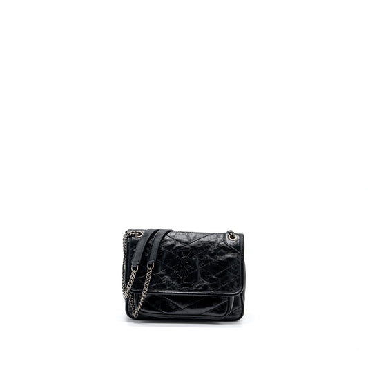 Saint Laurent/ Niki Baby Purse vintage Calfskin Black ruthenium hardware