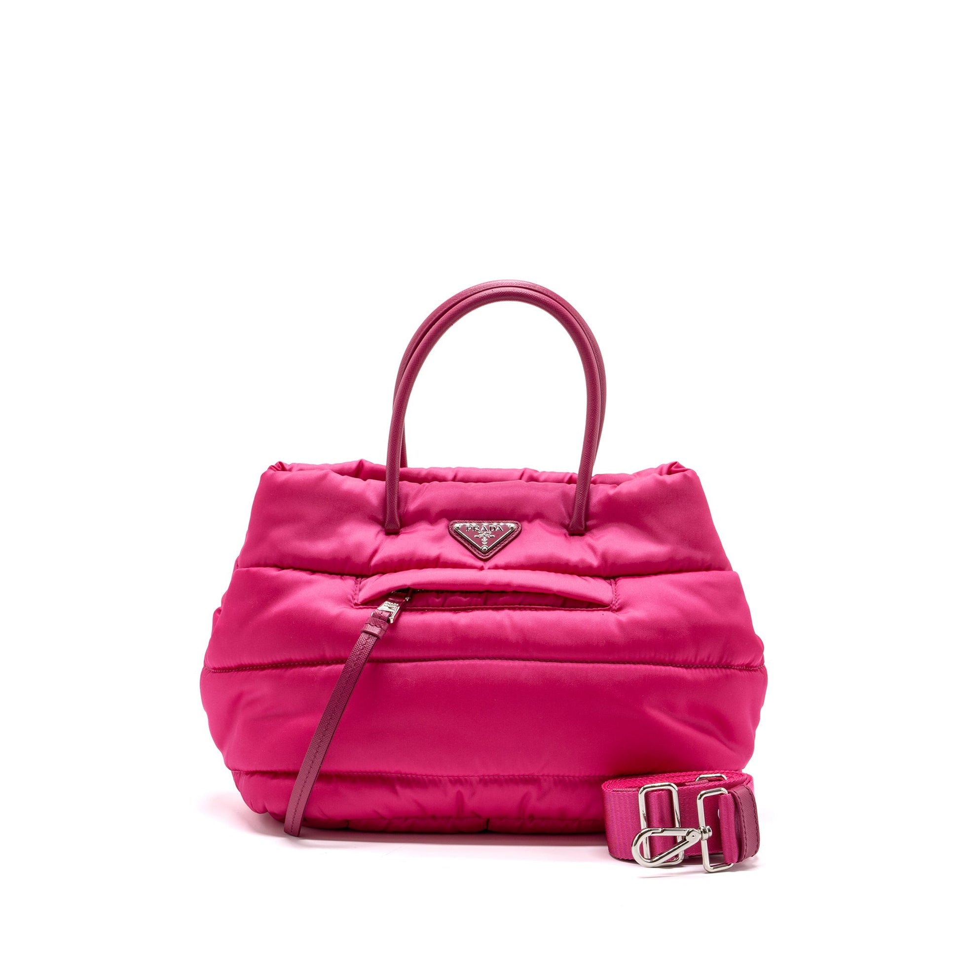 Prada tote Purse nylon / leather pink