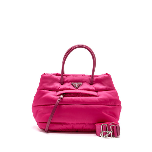 Prada tote Purse nylon / leather pink