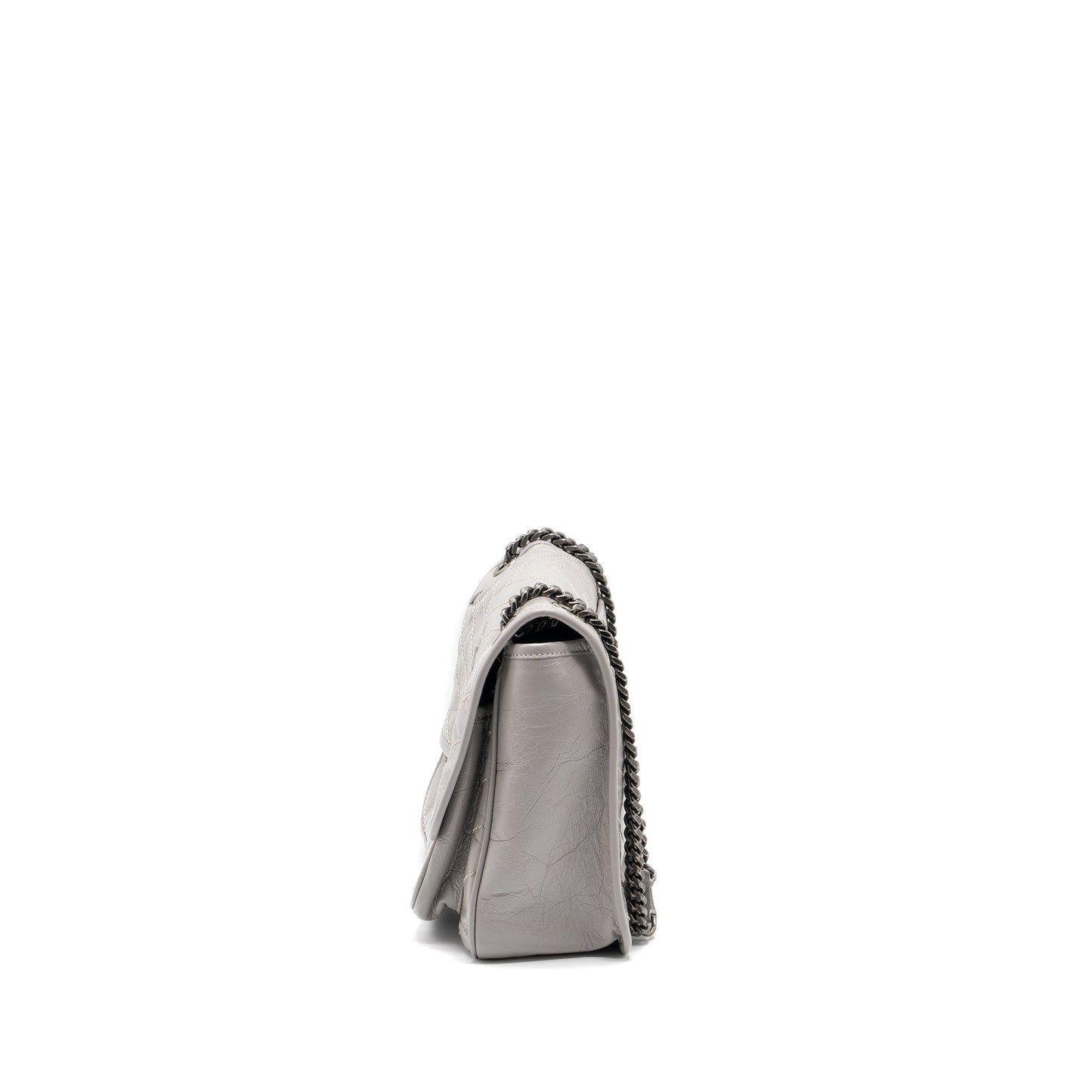 Saint Laurent Medium Niki Purse Calfskin Grey Ruthenium Hardware