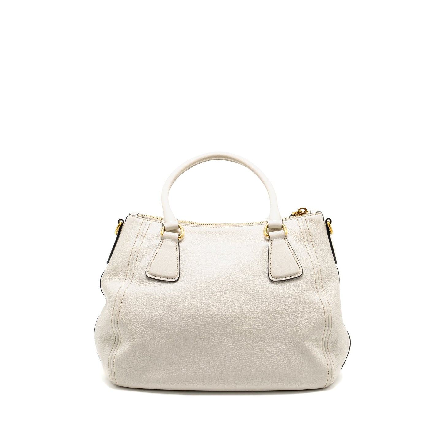 Prada Vitello Daino Purse Leather White