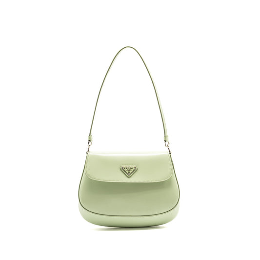 Prada Small Cleo Mini Purse Brushed Leather Light Green