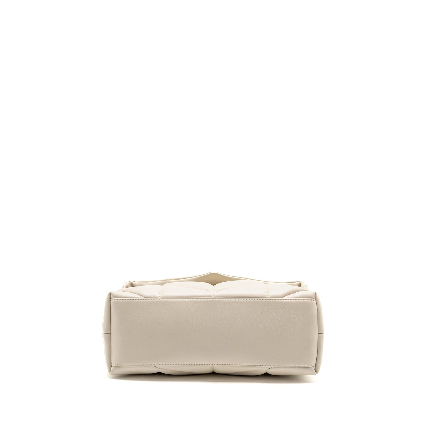 Saint Laurent/ Small Loulou Puffer Mini Purse Lambskin Blanc Vintage