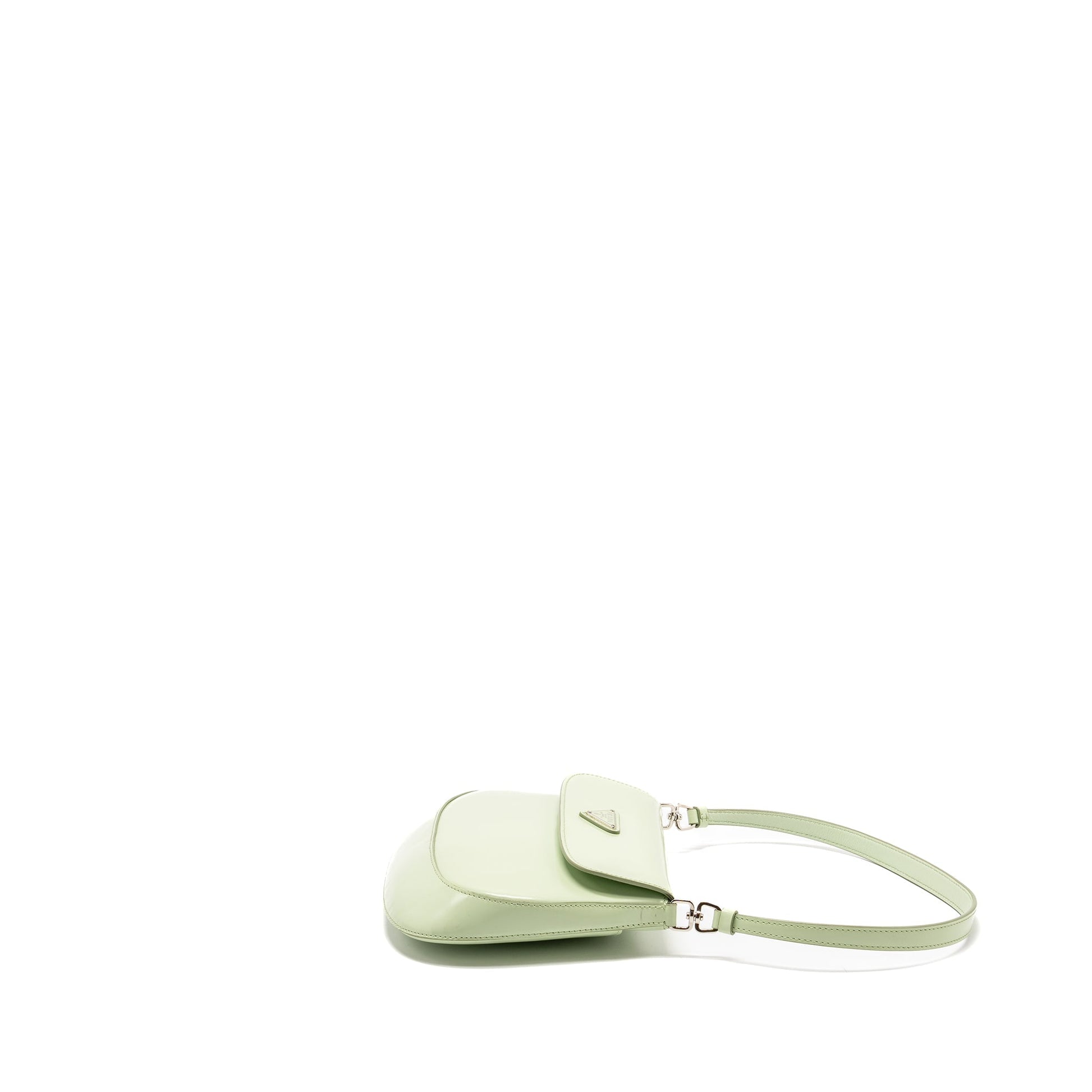 Prada Small Cleo Mini Purse Brushed Leather Light Green