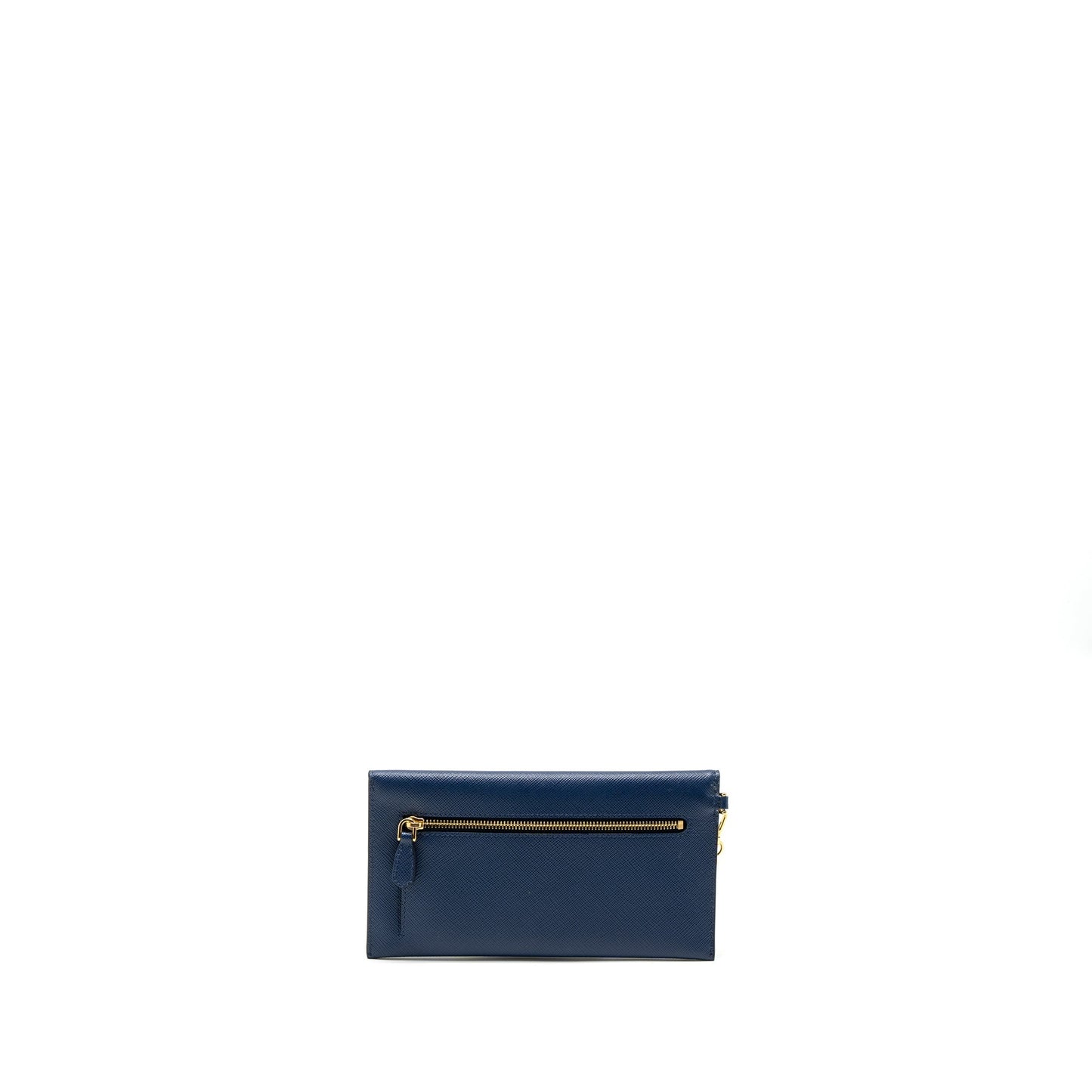 Prada Saffiano Clutch Calfskin Blue