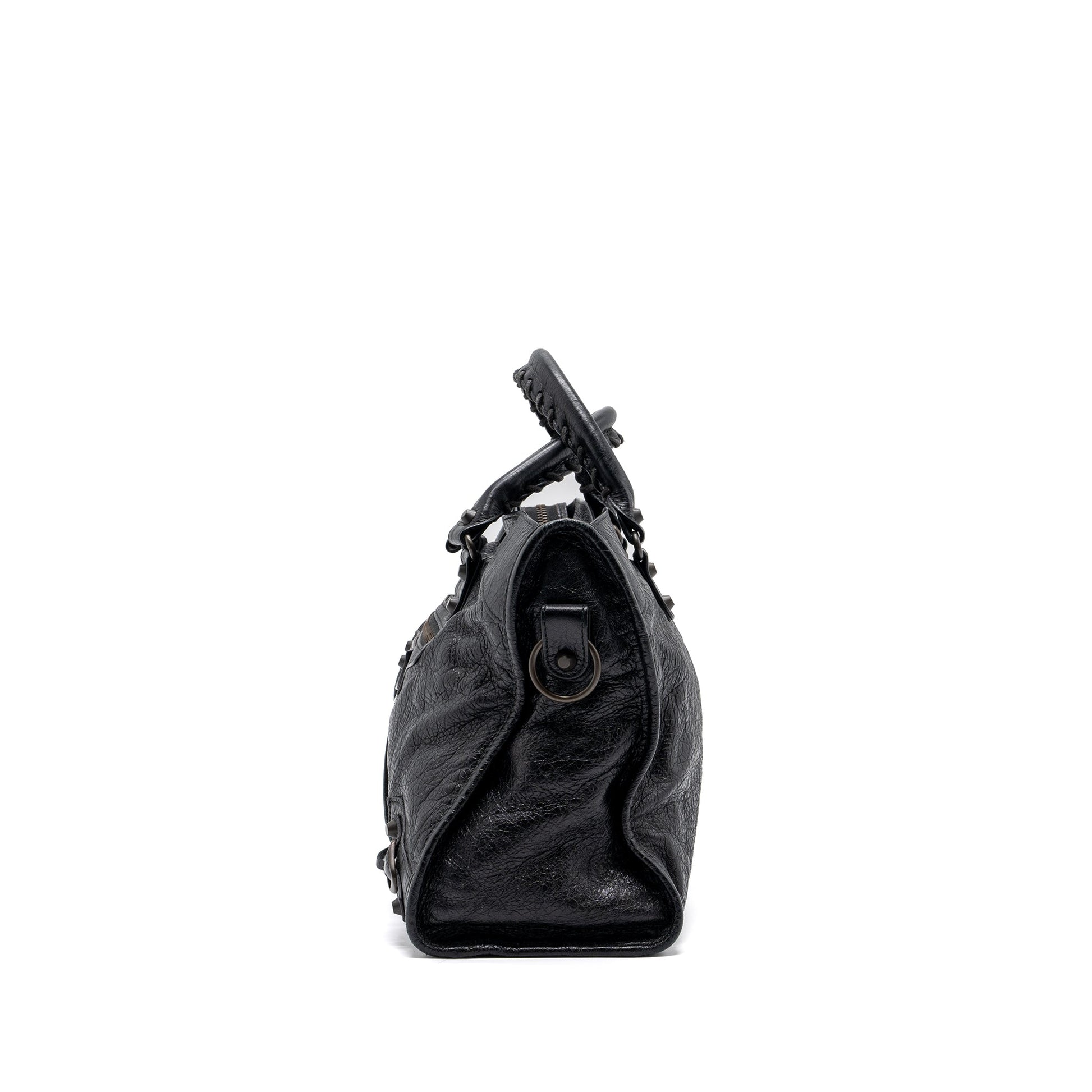 Balenciaga Classic City Bag Leather Black ruthenium silver Hardware