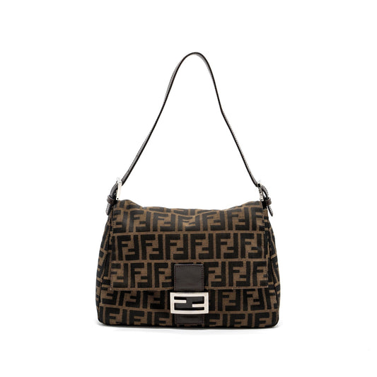 Fendi Vintage Mini Purse Jacquard Canvas Brown