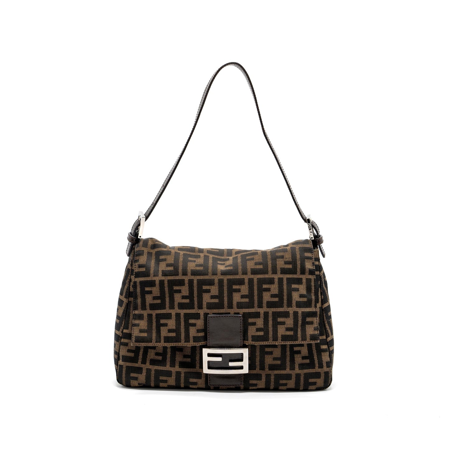 Fendi   Mini Purse Jacquard Canvas Brown