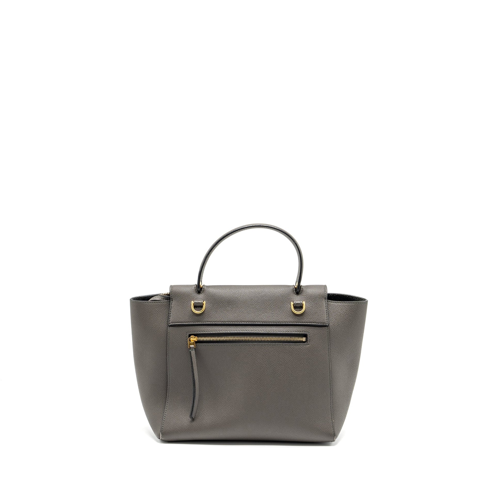 Celine Micro Belt Bag Grained Calfskin Grey GHW
