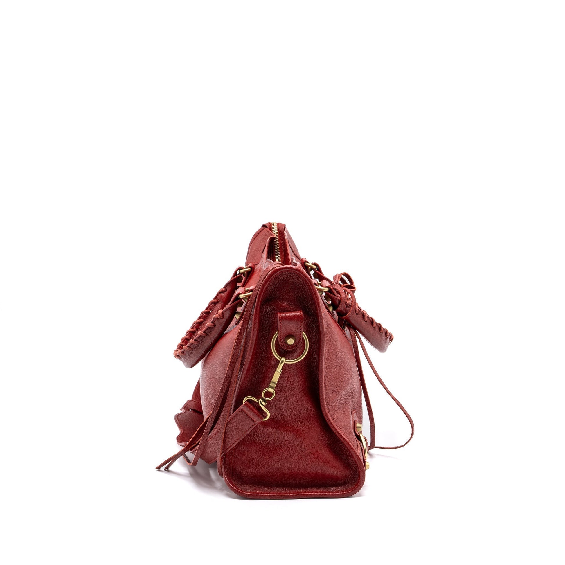 Balenciaga city bag leather red LGHW