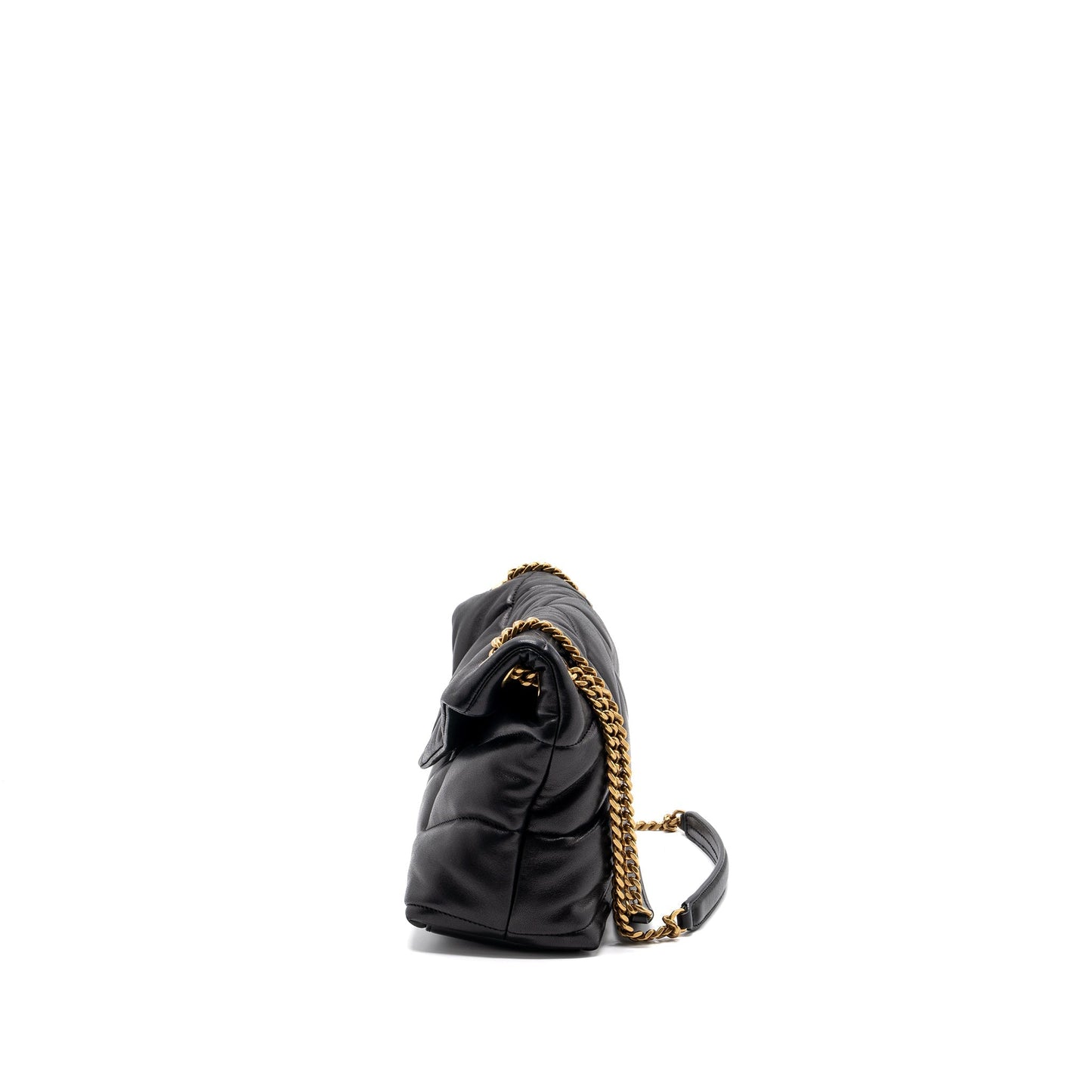 Saint Laurent Small Puffer Quilted Nappa Leather Black