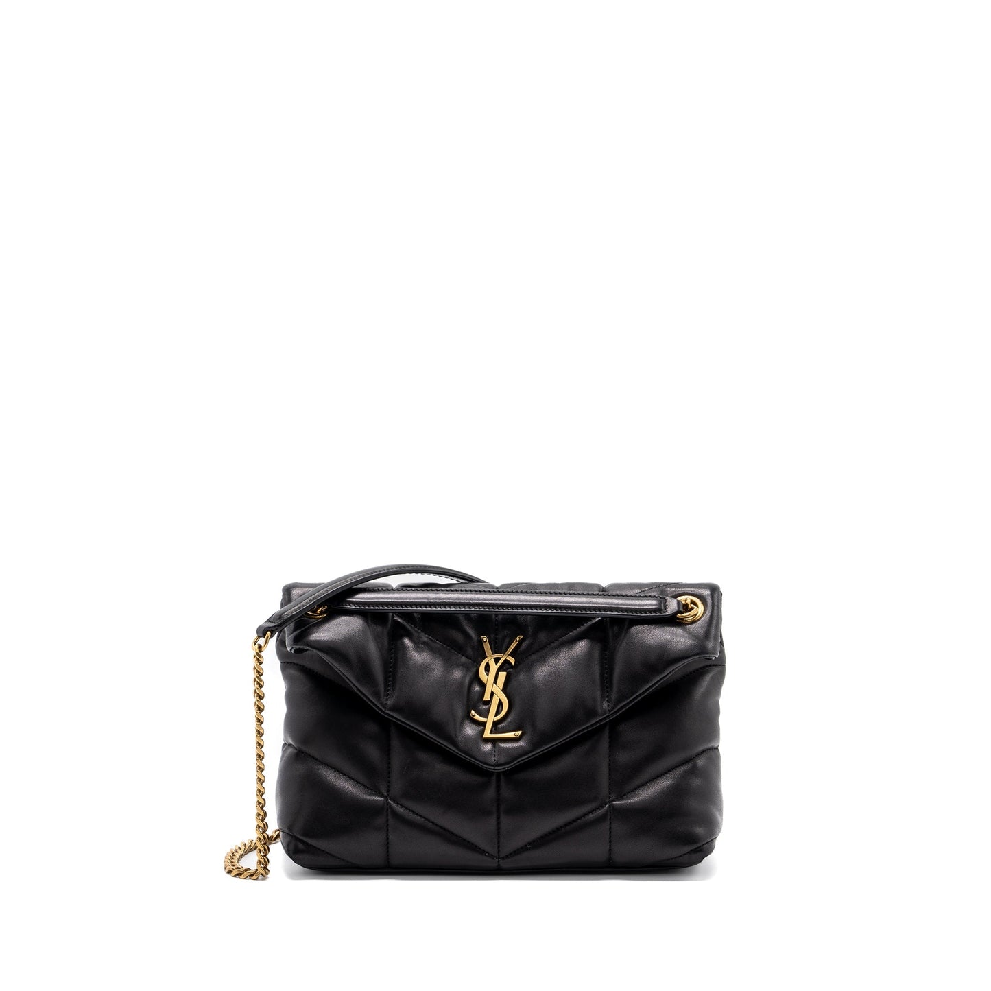 Saint Laurent Small Puffer Quilted Nappa Leather Black