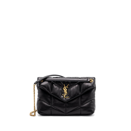 Saint Laurent Small Puffer Quilted Nappa Leather Black