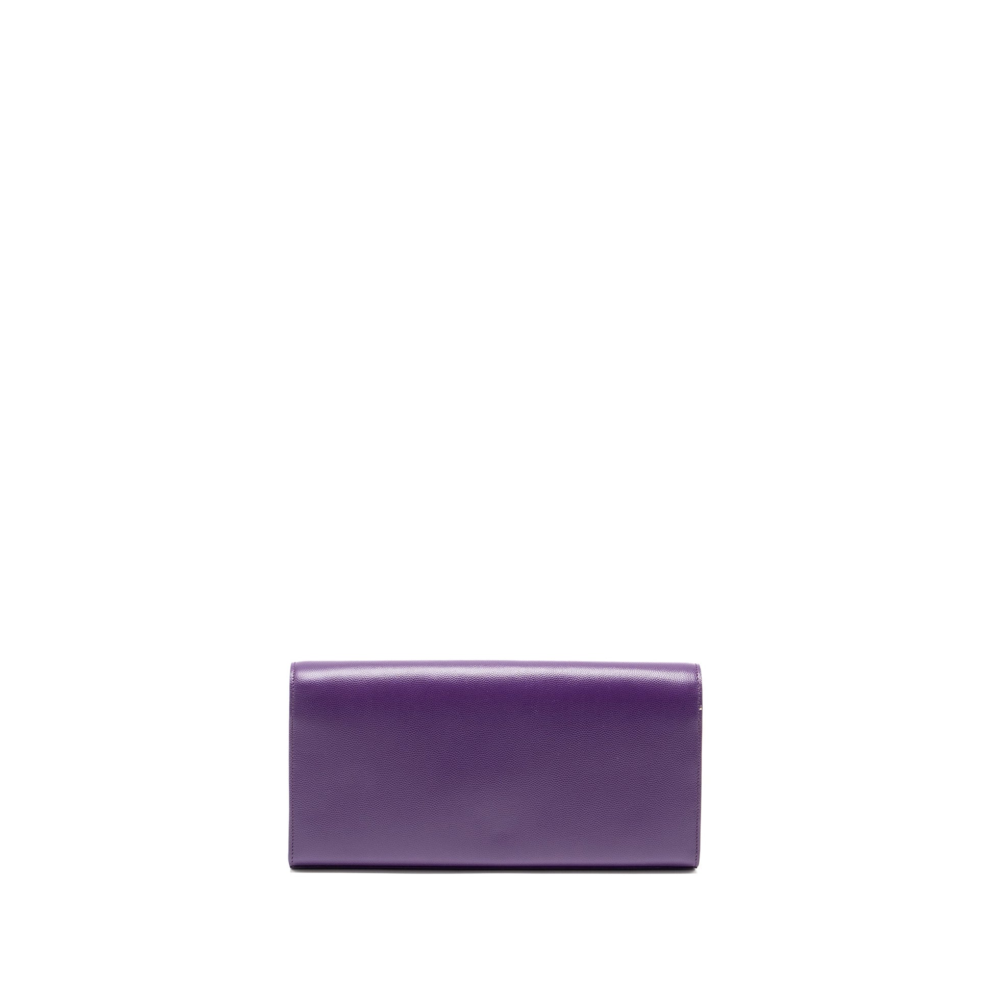 Saint Laurent Kate clutch calfskin purple